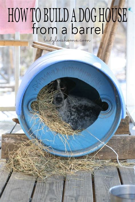 cheap dog houses from barrels